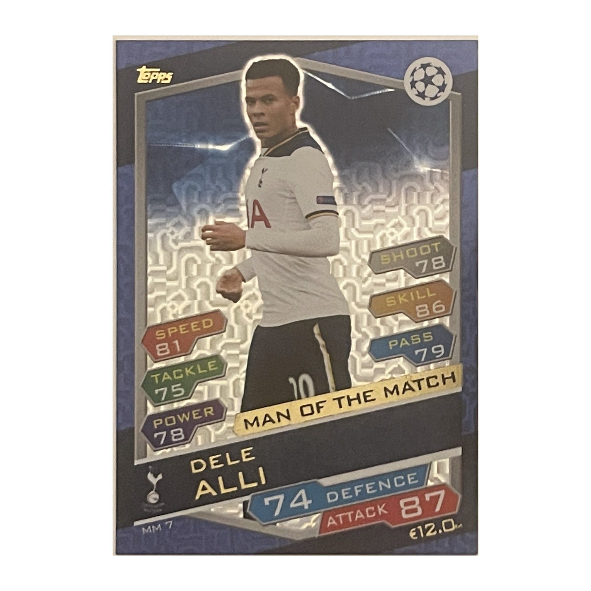 Dele Alli Topps Match Attax UEFA Champions League 2016-17 Man of the Match MM07 voorkant