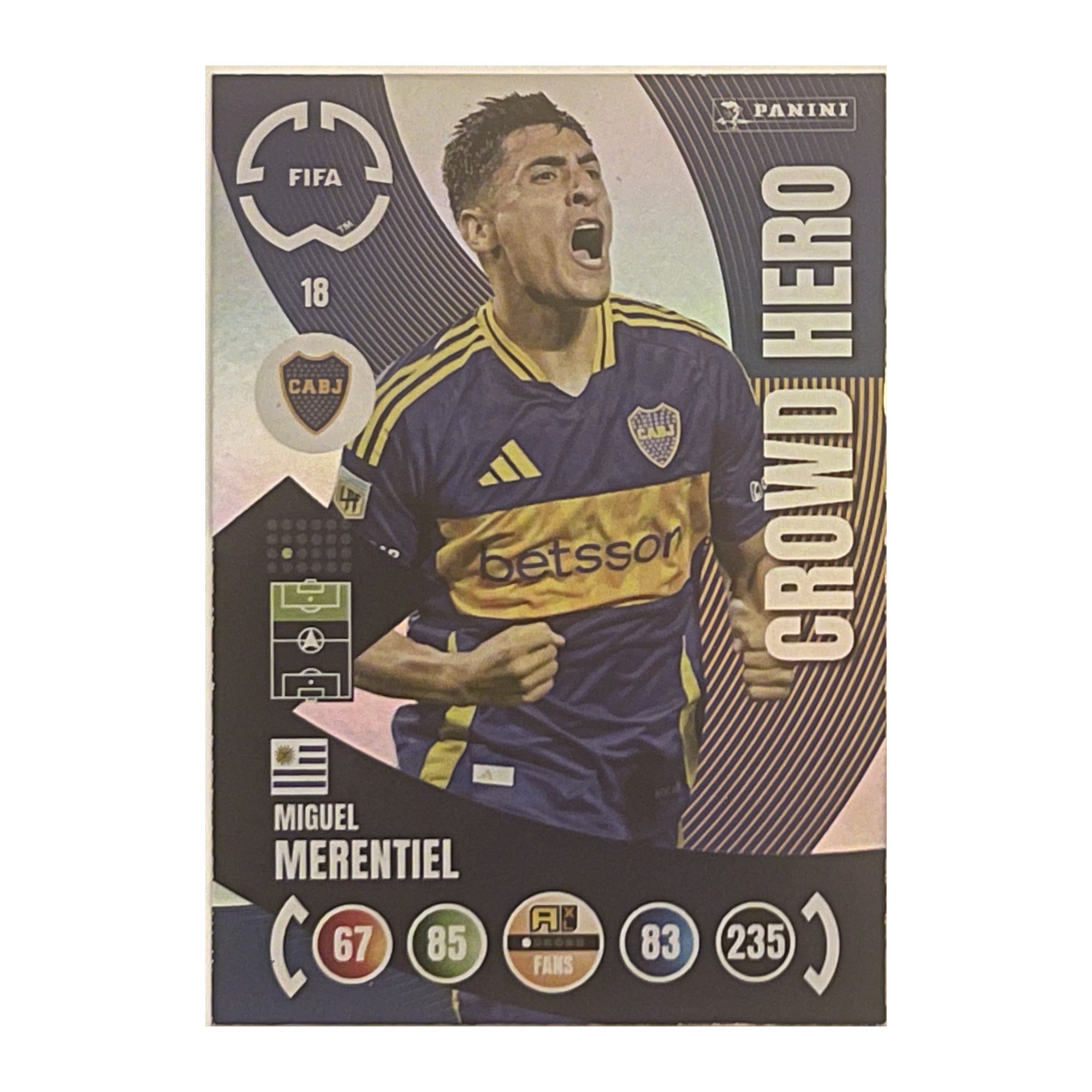 Miguel Merentiel Panini Adrenalyn XL FIFA Club World Cup 2025 Crowd Hero 18 voorkant