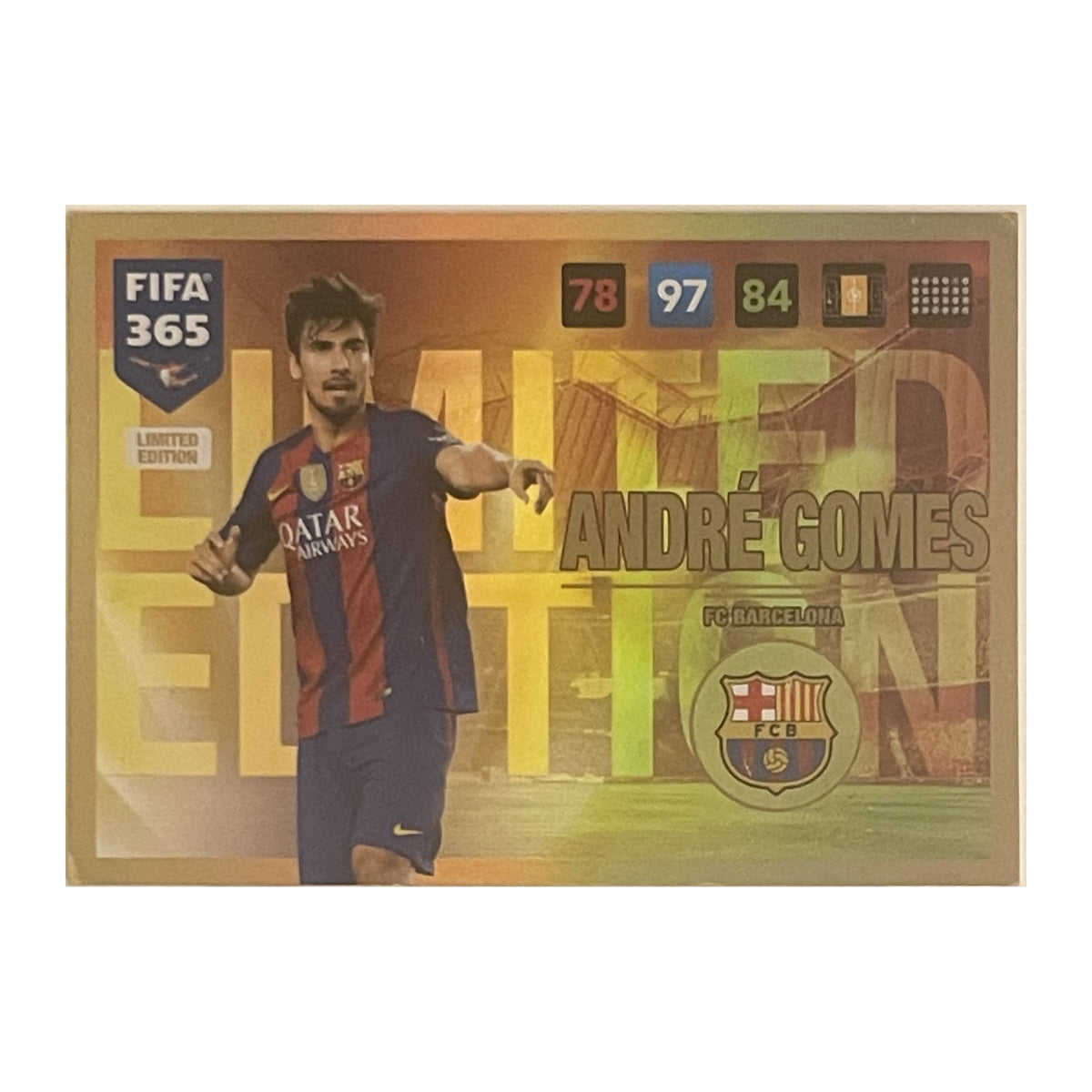 André Gomes Panini Adrenalyn XL FIFA 365 2017 Limited Edition NNO voorkant | Lichcards Hauptbild