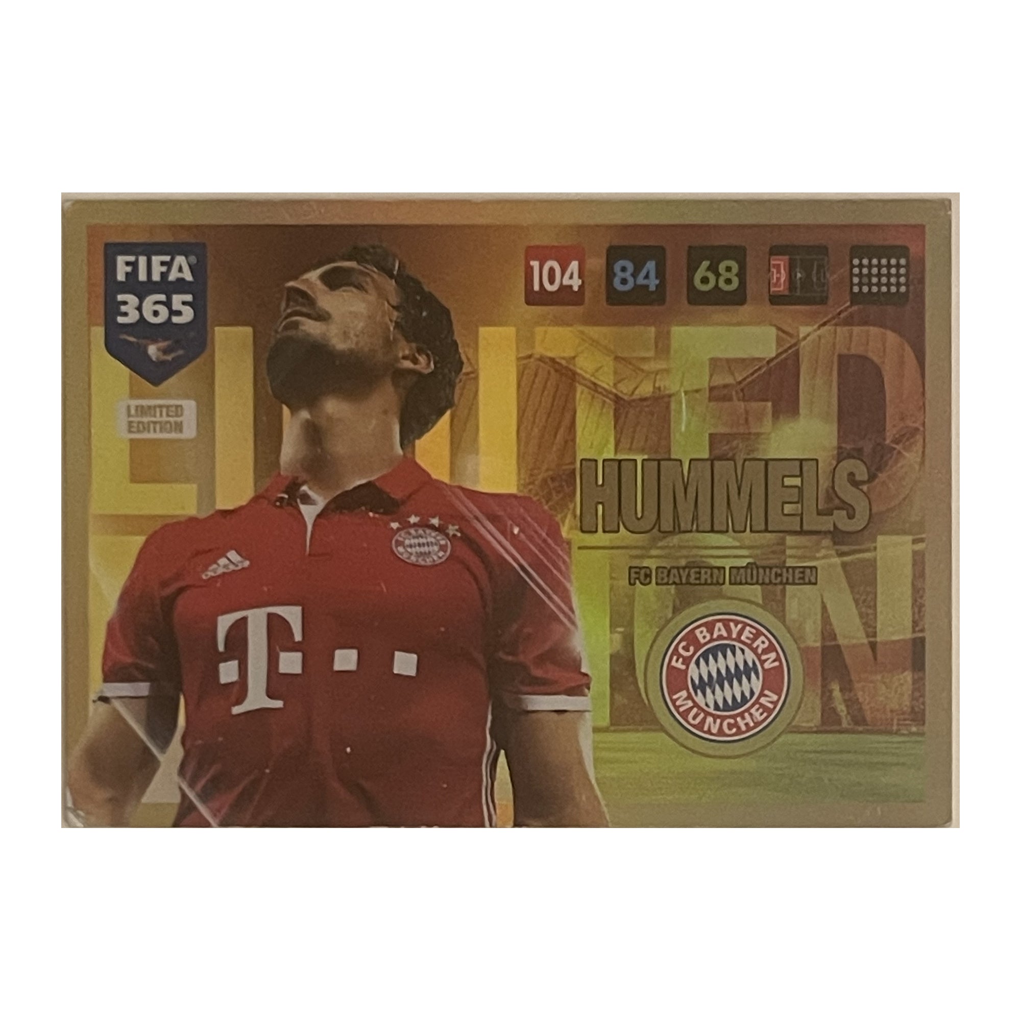 Mats Hummels Panini Adrenalyn XL FIFA 365 2017 Limited Edition NNO voorkant