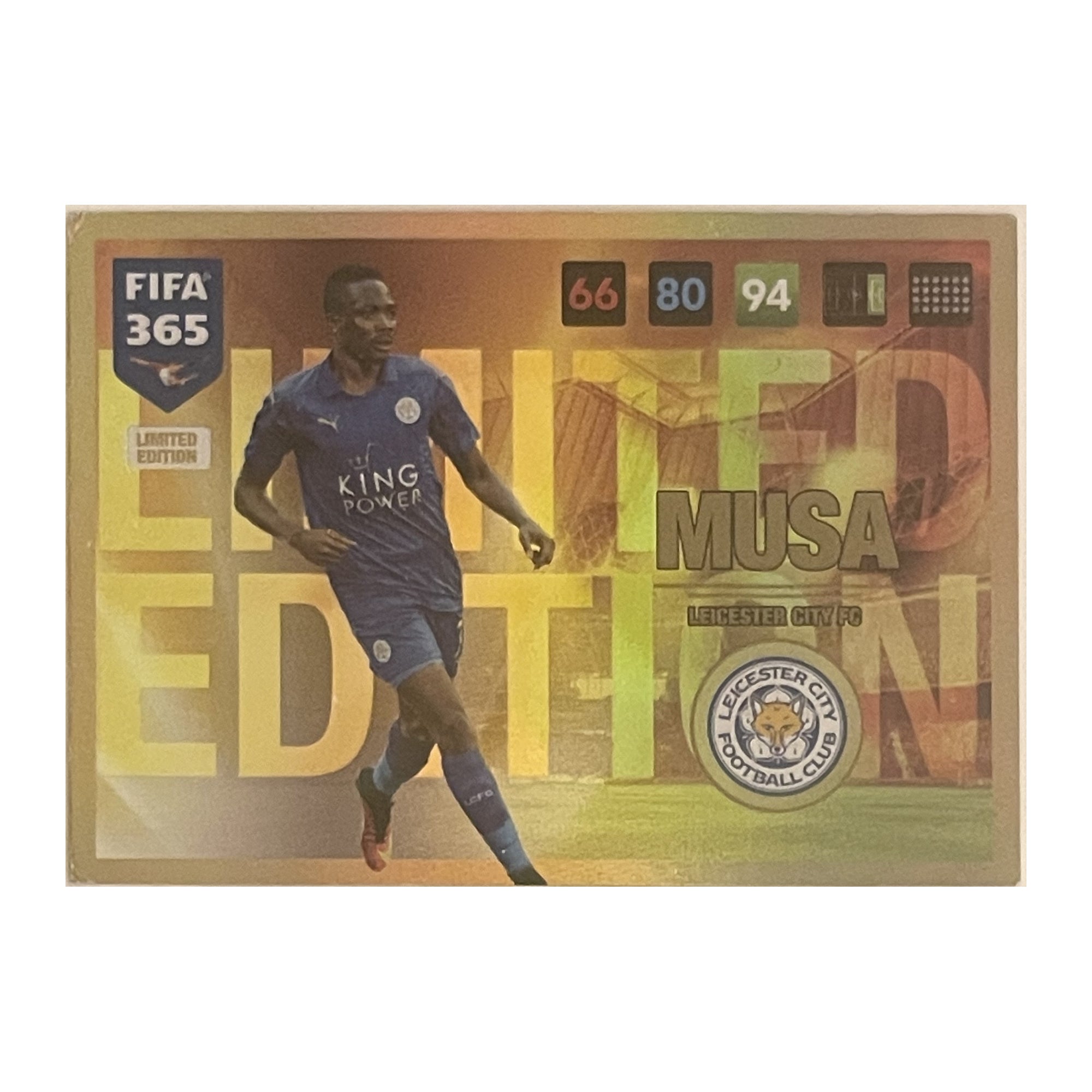 Ahmed Musa Panini Adrenalyn XL FIFA 365 2017 Limited Edition NNO voorkant Main image