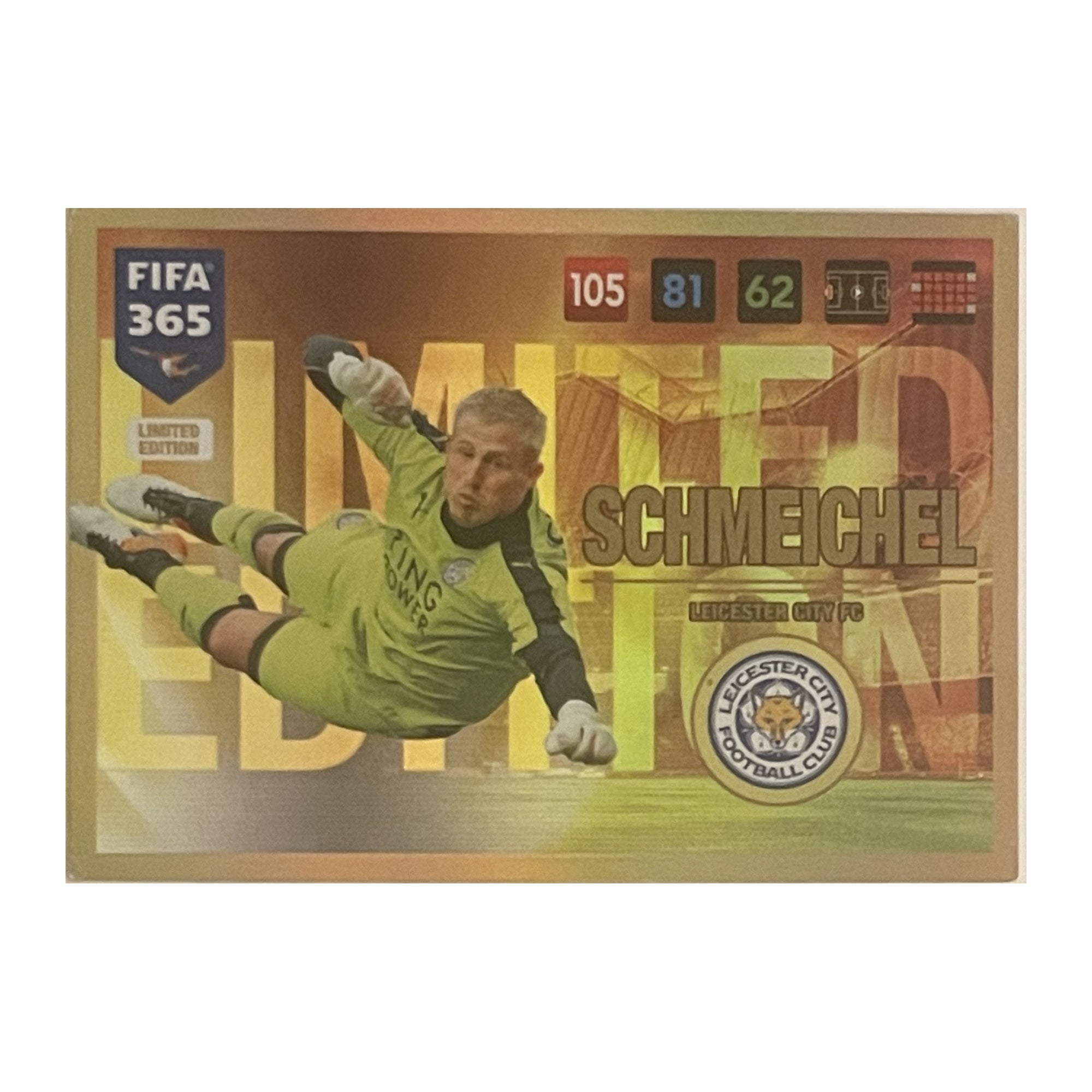 Kasper Schmeichel Panini Adrenalyn XL FIFA 365 2017 Limited Edition NNO voorkant