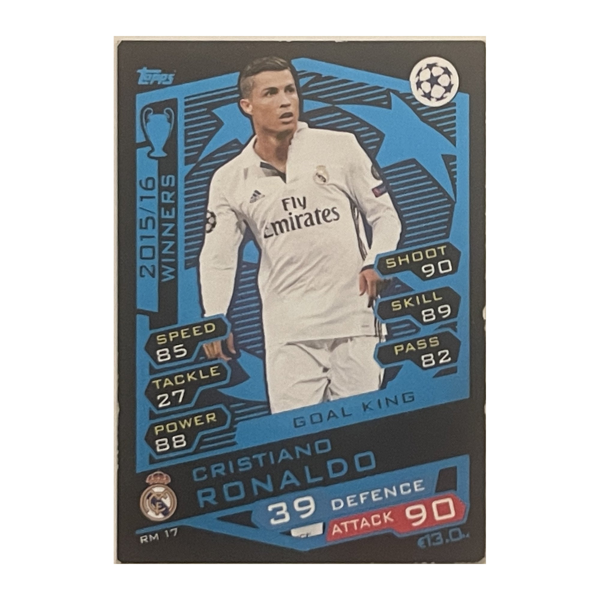 Cristiano Ronaldo Topps Match Attax UEFA Champions League 2016-17 Goal King RM17 voorkant