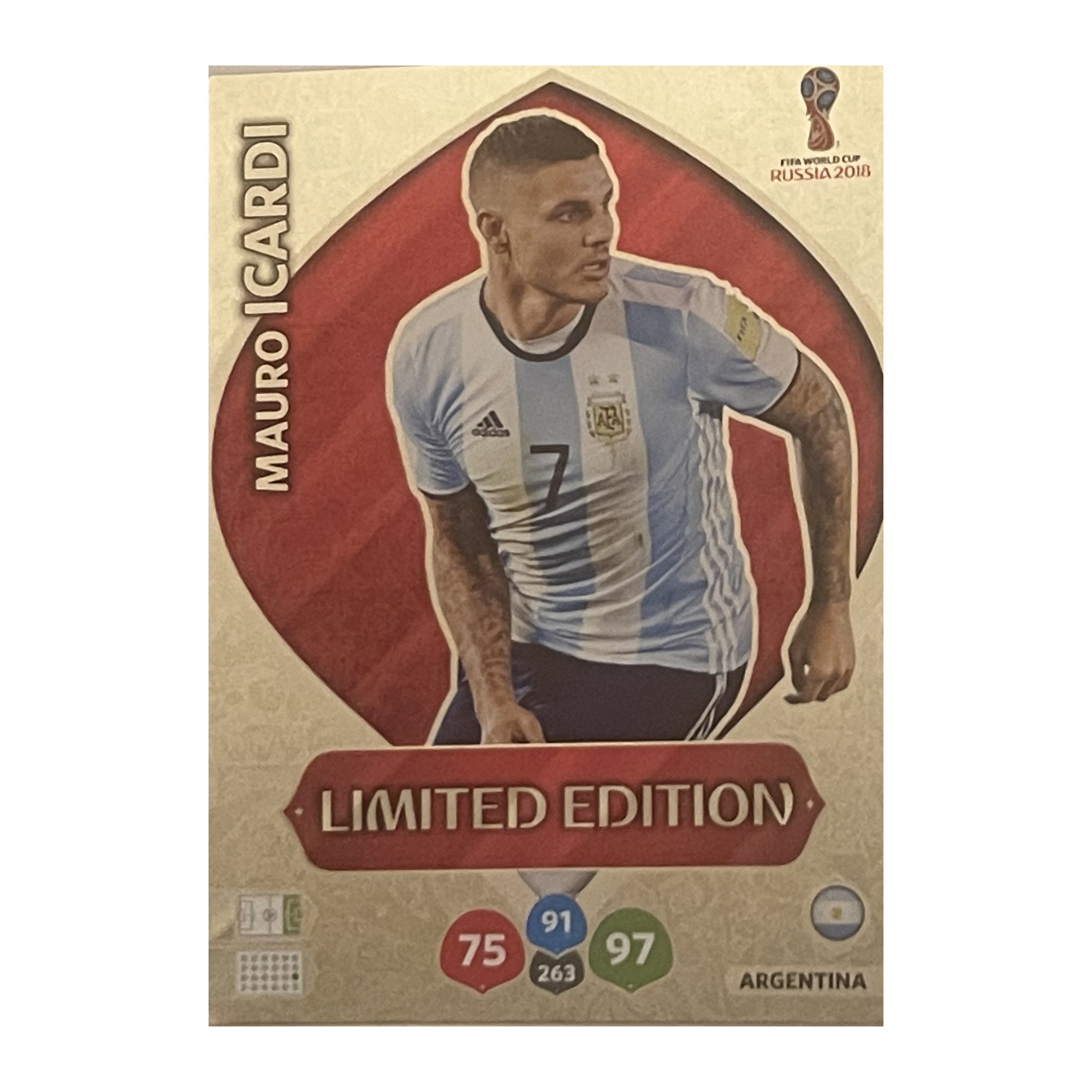 Mauro Icardi Panini Adrenalyn XL FIFA World Cup Russia 2018 Limited Edition NNO voorkant