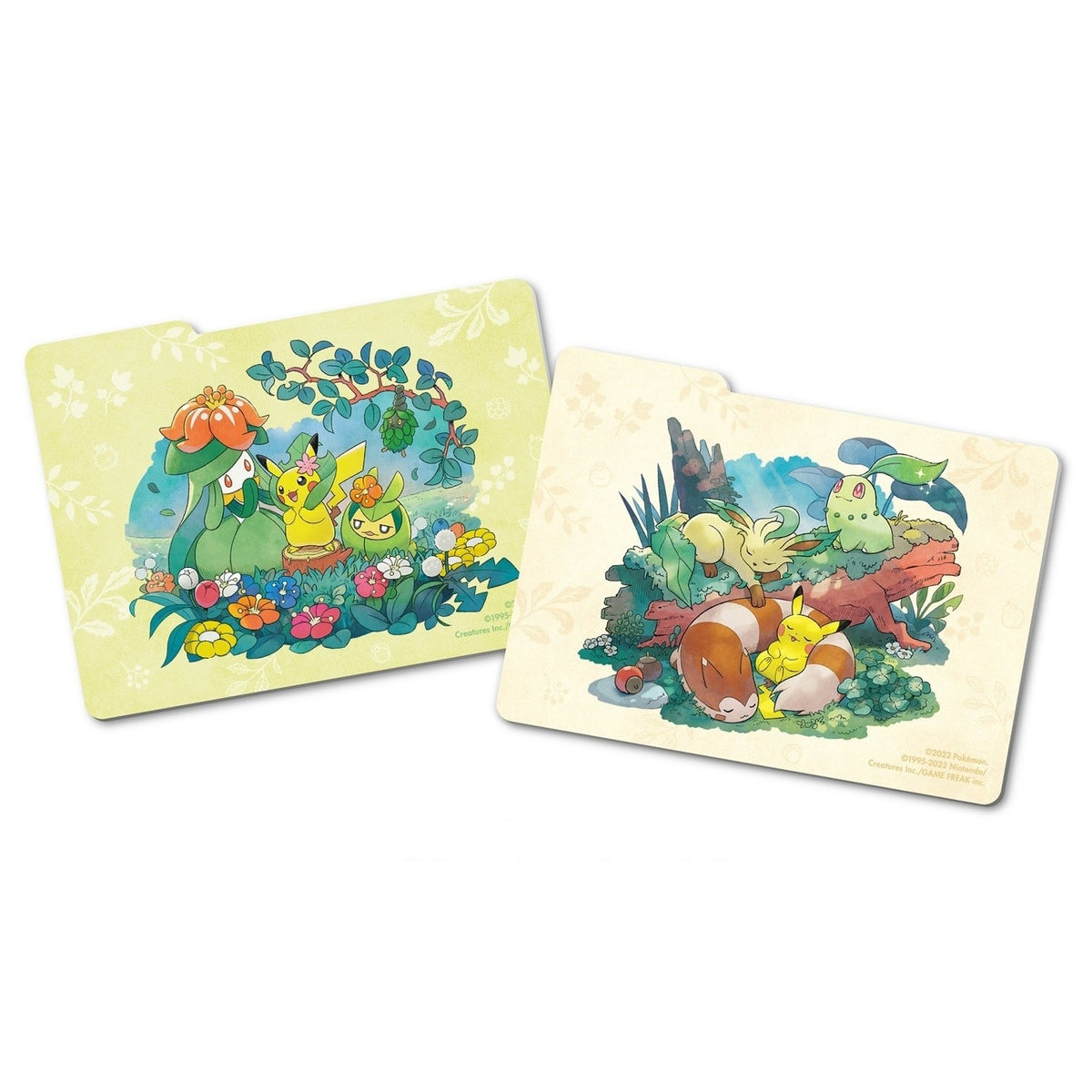 Pokémon Deckbox - Gift of the Forest (Japans, Incandescent Arcana) – de twee meegeleverde scheidingskaarten van de deckbox (officiële afbeelding Pokémon Center Japan)
