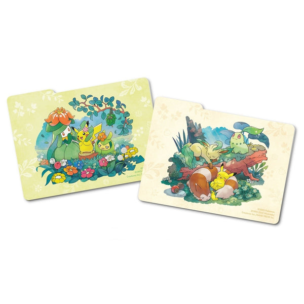 Pokémon Deckbox - Gift of the Forest (Japans, Incandescent Arcana) – de twee meegeleverde scheidingskaarten van de deckbox (officiële afbeelding Pokémon Center Japan)