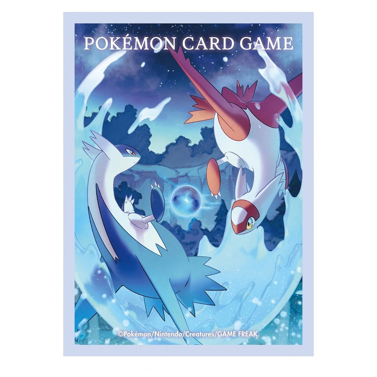 Pokémon Sleeves - Latias & Latios (64 stuks, Japans) – het volledige ontwerp van de sleeve (officiële afbeelding Pokémon Center Japan)