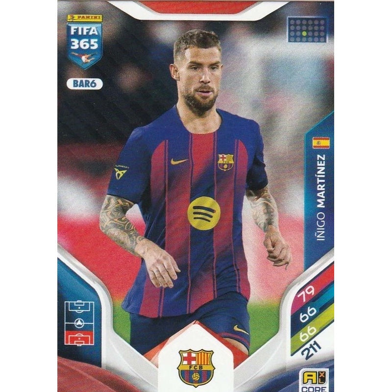 Íñigo Martínez FC Barcelona Panini FIFA 365 2026 Adrenalyn XL Base BAR6