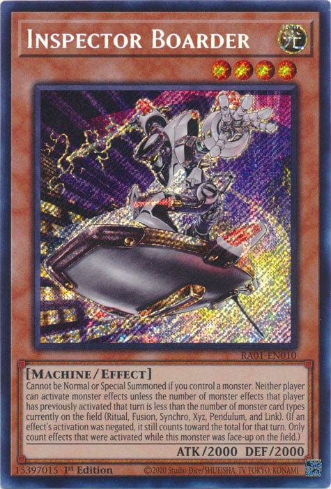 Inspector Boarder (Secret Rare) - RA01-EN010 - Secret Rare - 1st Edition