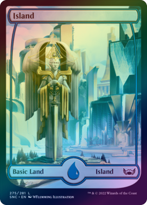 Island (275) - Full Art Metropolis (Foil) (SNC)