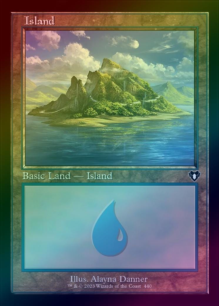 Island (440) - Retro Frame (Foil) (CMM)