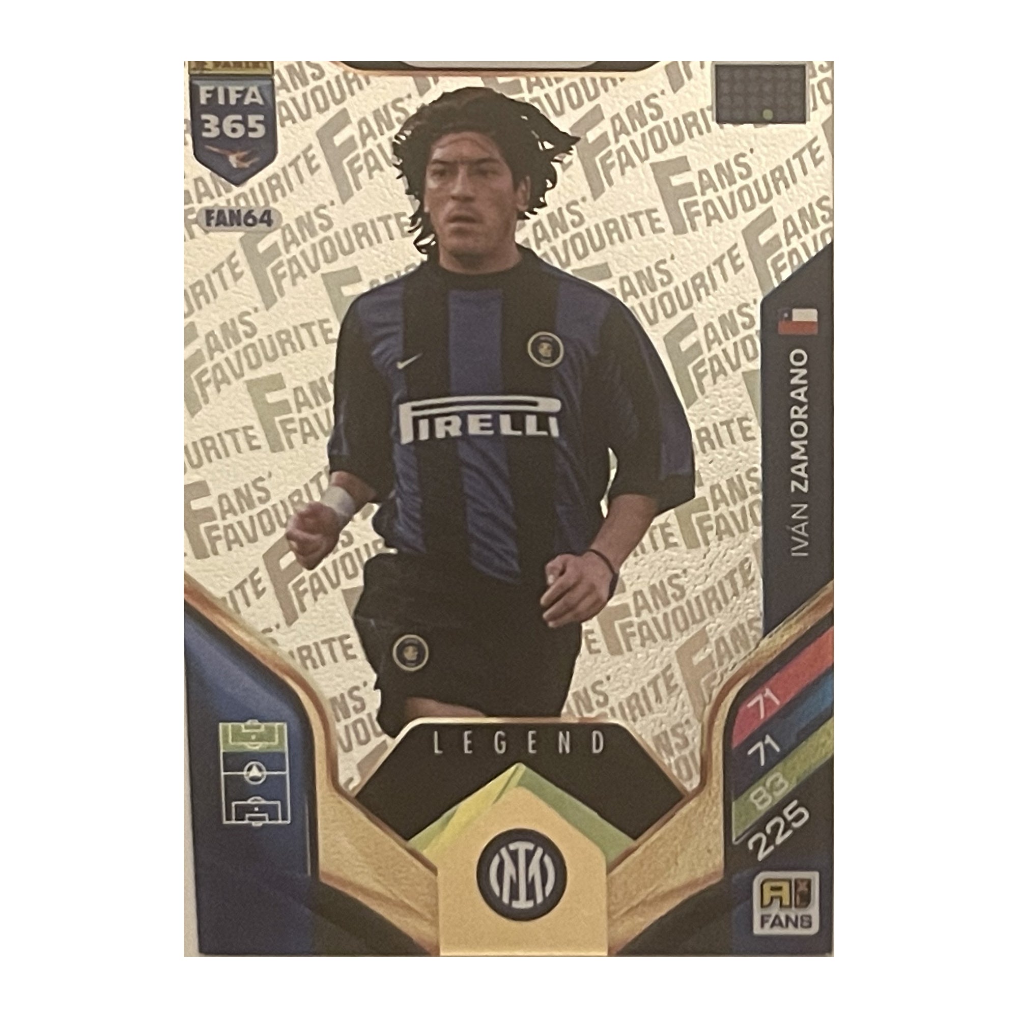 Iván Zamorano - Panini Adrenalyn XL FIFA 365 2026 (Fans' Favourite Legend) [FAN64] - originele kaartvoorkant