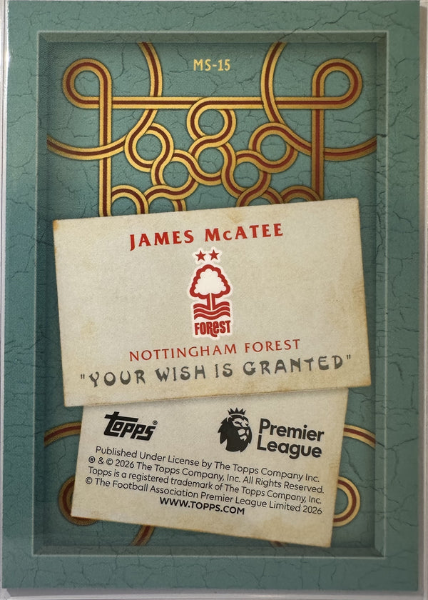 James McAtee - 2025-26 Topps Merlin Premier League (Merlin Speaks) [MS-15] - achterkant
