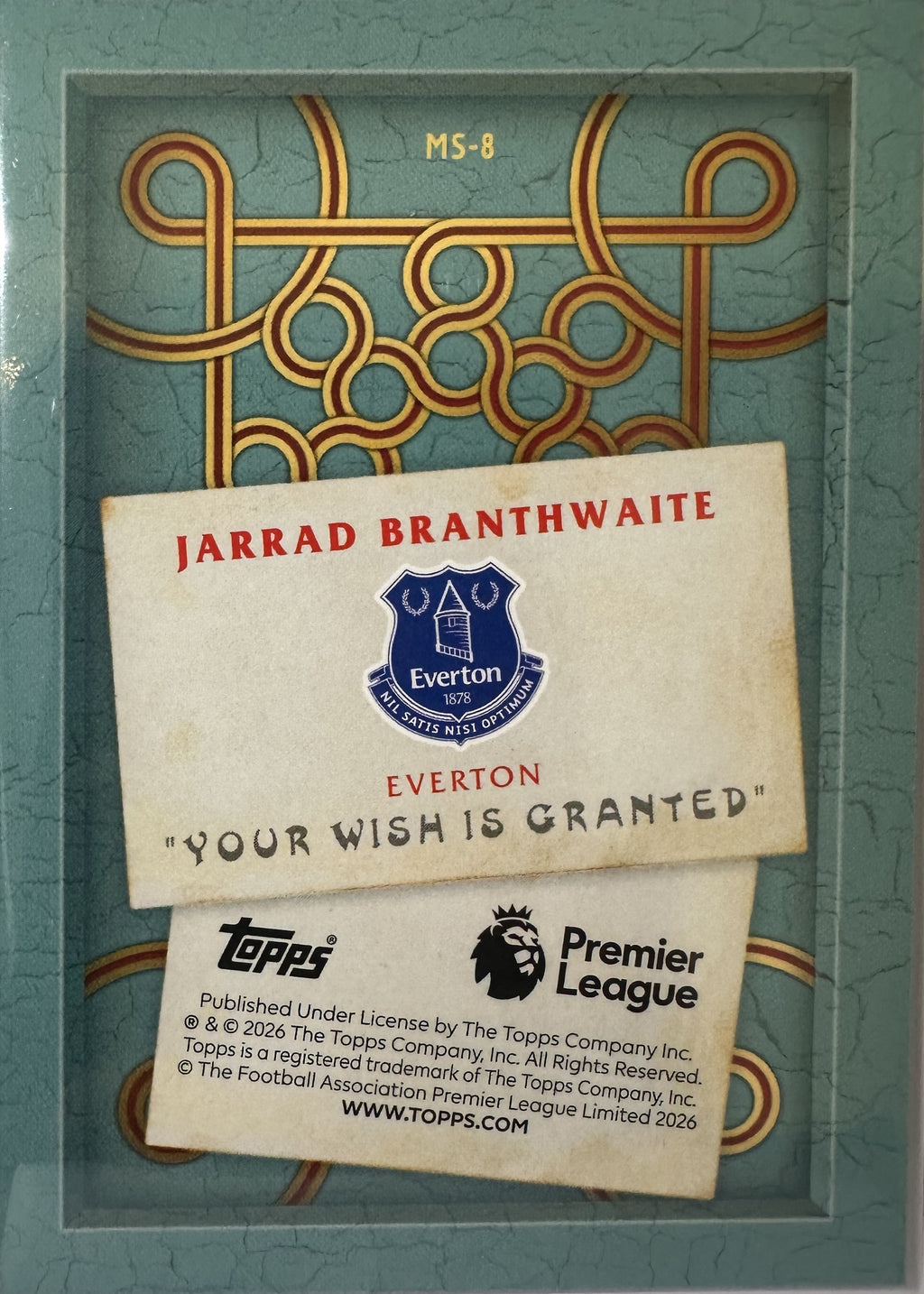 Jarrad Branthwaite - 2025-26 Topps Merlin Premier League (Merlin Speaks) [MS-8] - achterkant