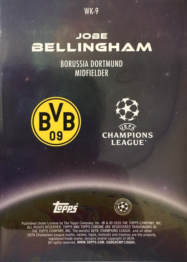 Jobe Bellingham - 2025-26 Topps Chrome UEFA Club Competitions (Wonderkids RC) [WK-9] - achterkant