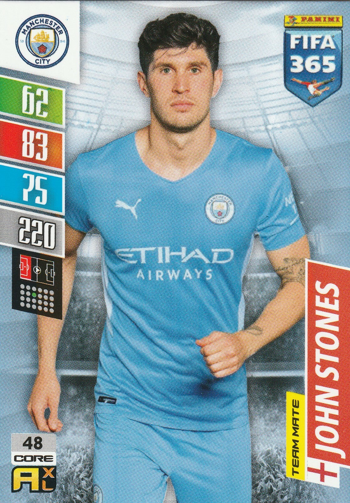 John Stones - FIFA 365: 2022 Adrenalyn XL Team Mate / Core #48 - Near Mint Hoofdafbeelding