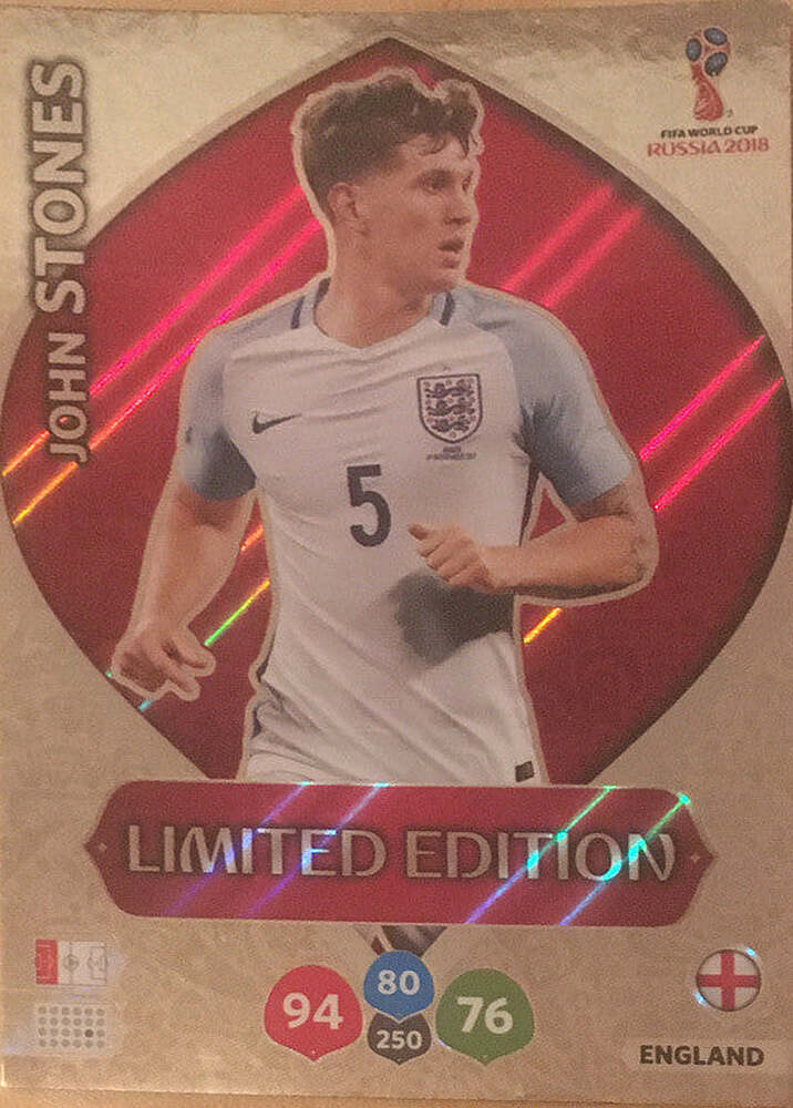 John Stones - 2018 FIFA World Cup Russia Adrenalyn XL Limited Edition #LE-JS - Near Mint