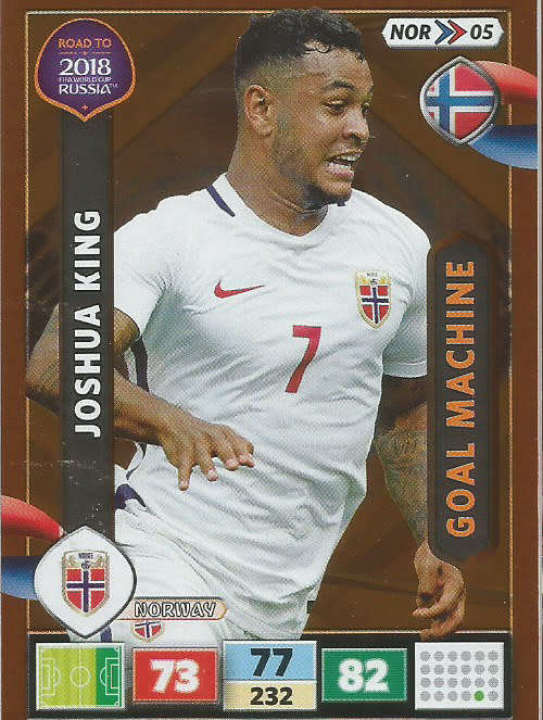 Joshua King - Road to 2018 FIFA World Cup Russia Adrenalyn XL Goal Machine #NOR05 - Near Mint