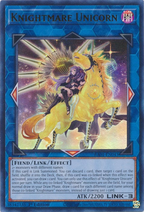 Knightmare Unicorn (Alternate Art) (UR) - RA01-EN043 - Ultra Rare - 1st Edition