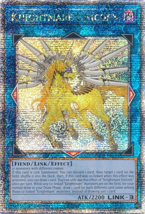 Knightmare Unicorn - RA01-EN043 - Quarter Century Secret Rare - 1st Edition