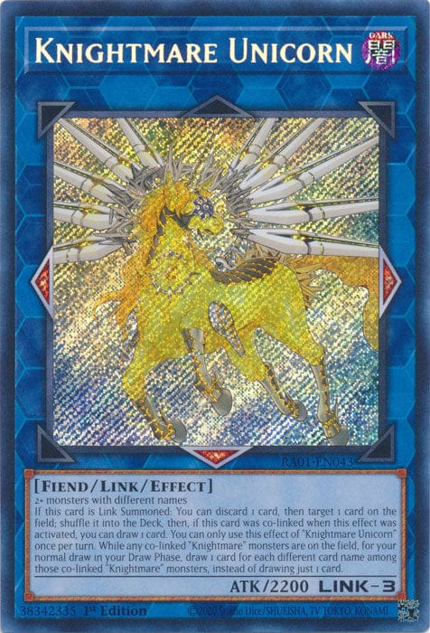 Knightmare Unicorn (Secret Rare) - RA01-EN043 - Secret Rare - 1st Edition