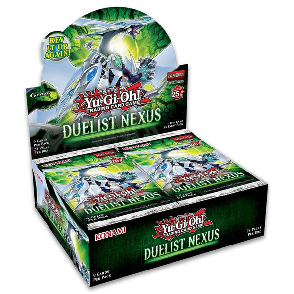 Yu-Gi-Oh! Duelist Nexus booster display schuin van voren met de boosterpacks zichtbaar