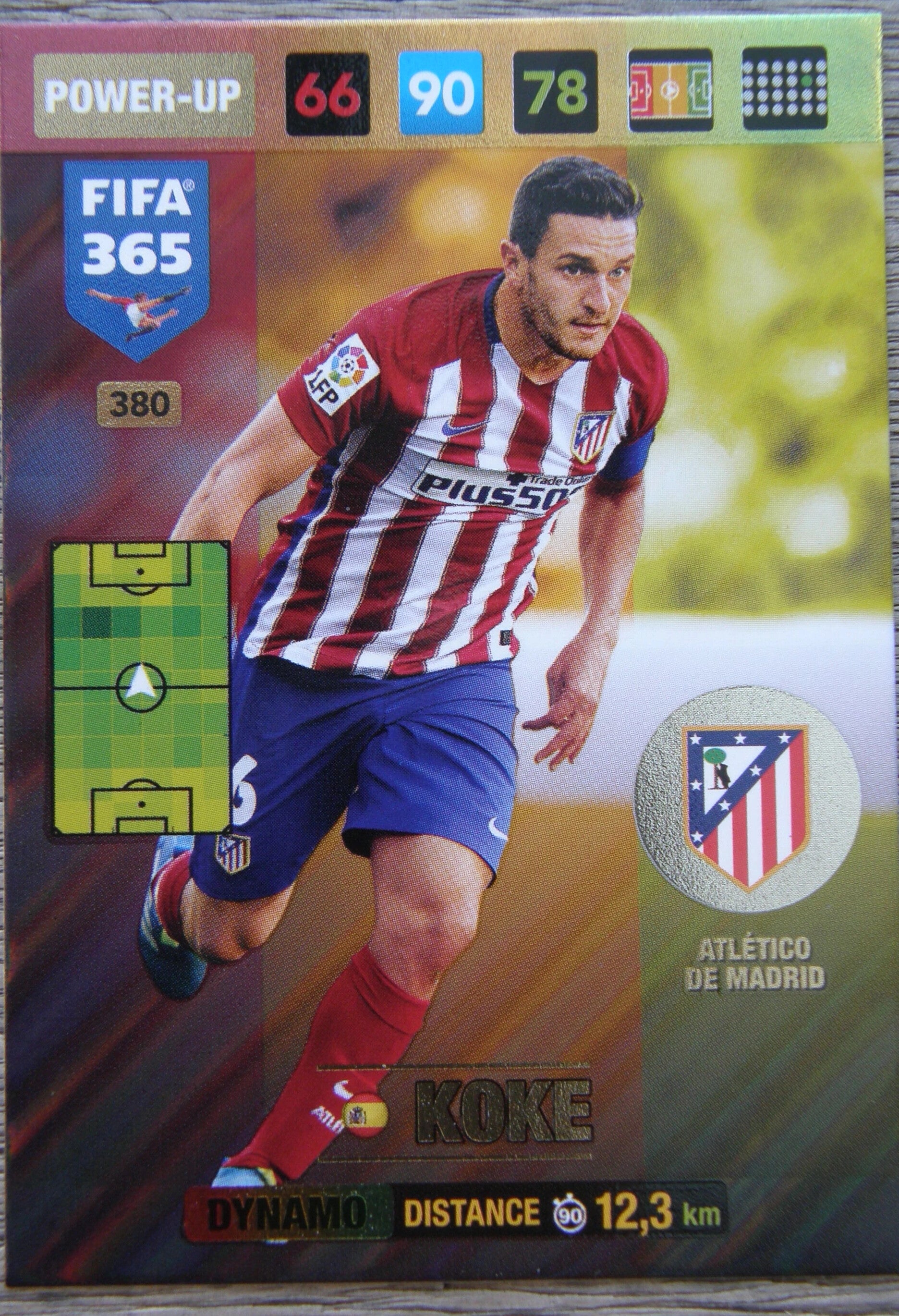 Koke - FIFA 365: 2017 Adrenalyn XL Power-Up – Dynamo #380 - Near Mint