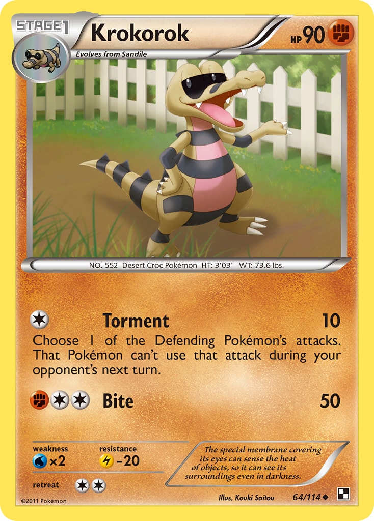 Krokorok – Black & White 64 – Pokémon TCG single card | Lichcards Hoofdafbeelding