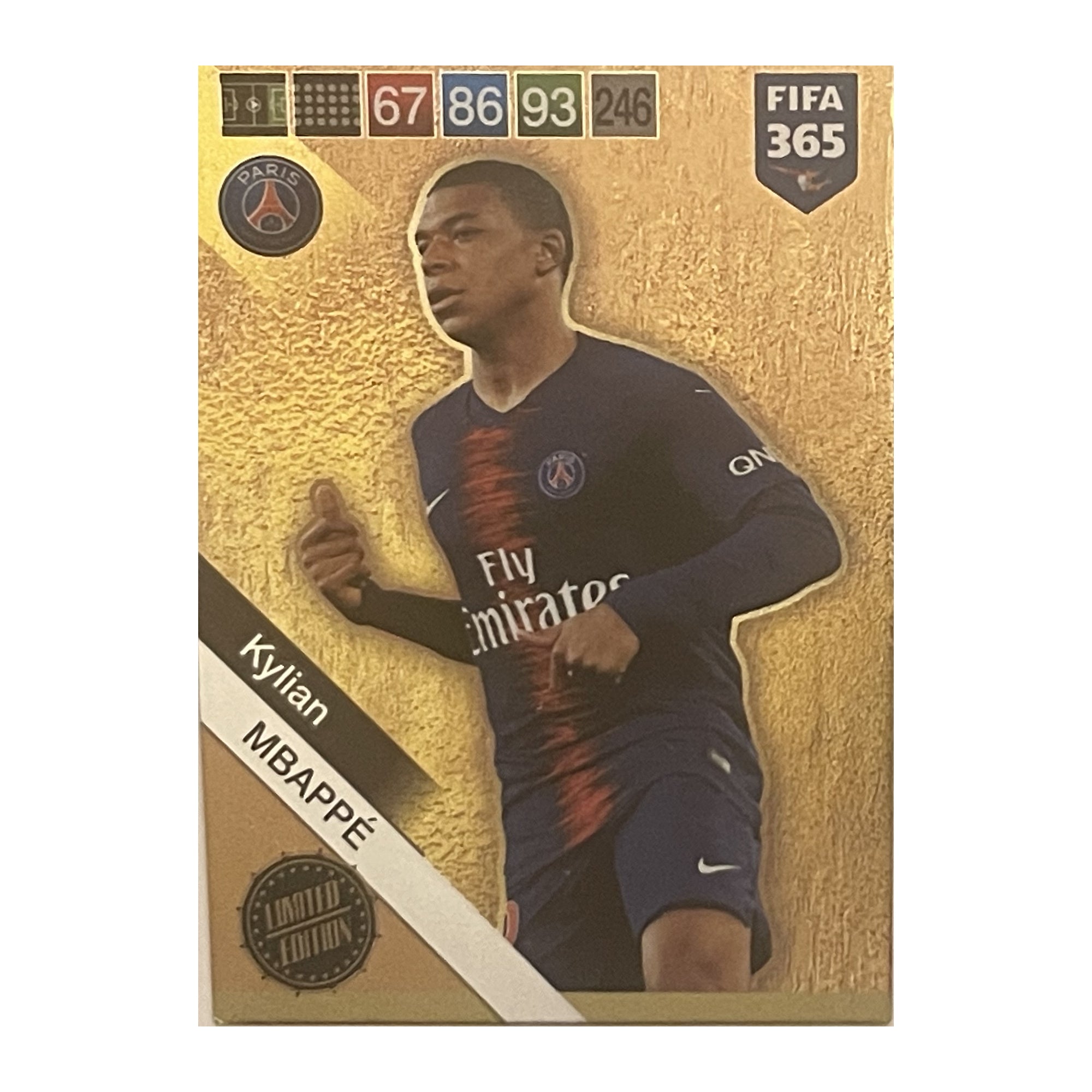 Kylian Mbappé - Panini Adrenalyn XL FIFA 365 2019 (Gold Special) [NNO] - originele kaartvoorkant