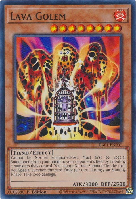 Lava Golem - RA01-EN001 - Super Rare - 1st Edition