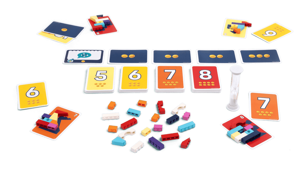 LEGO Brick Like This bricks, shape cards, challenge cards and timer overview | Lichcards
