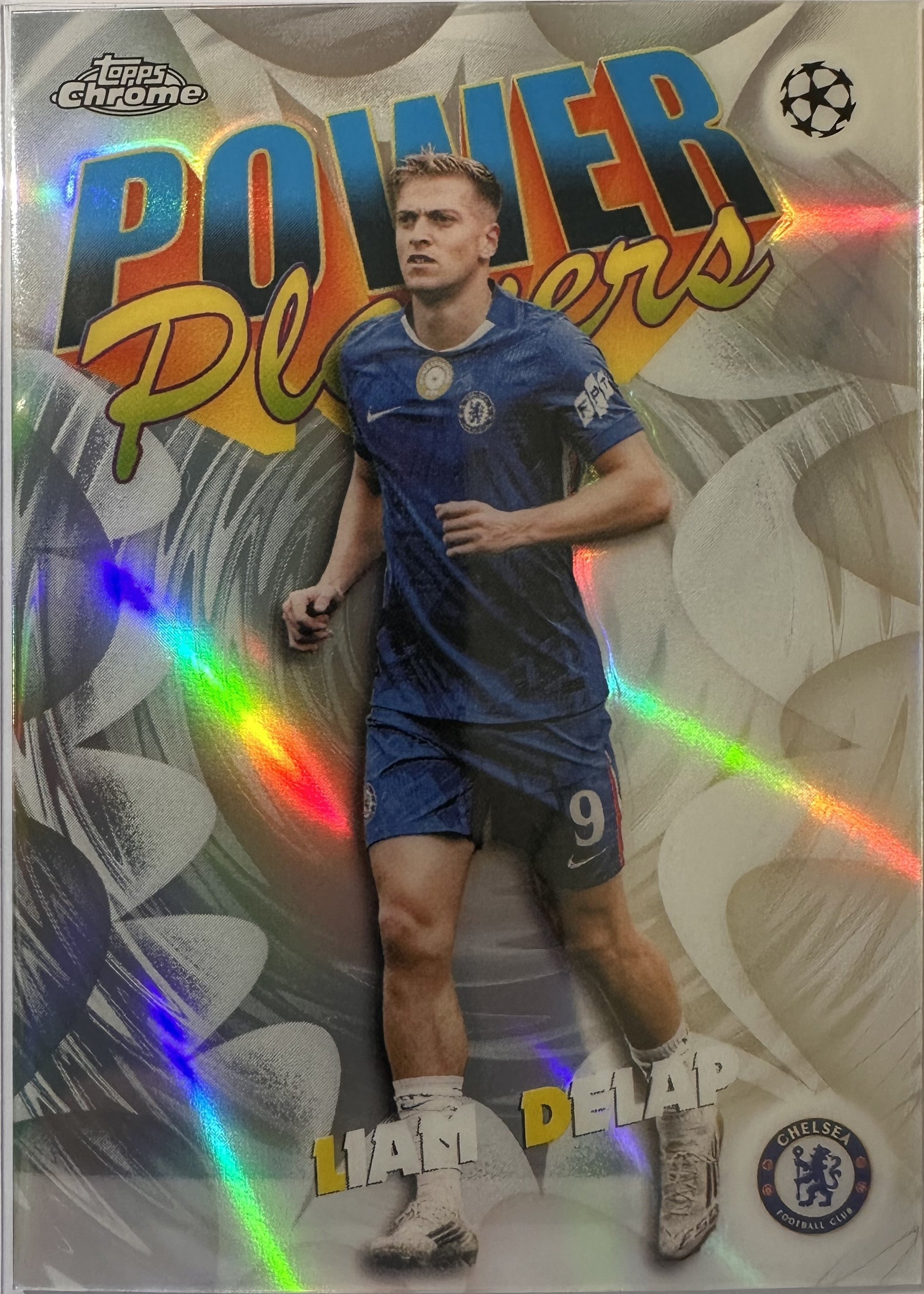 Liam Delap - 2025-26 Topps Chrome UEFA Club Competitions (Power Players) [PP-8] - voorkant Immagine principale del prodotto