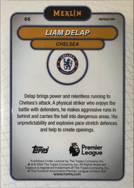 Liam Delap - 2025-26 Topps Merlin Premier League (Refractor) [66] - achterkant | Lichcards