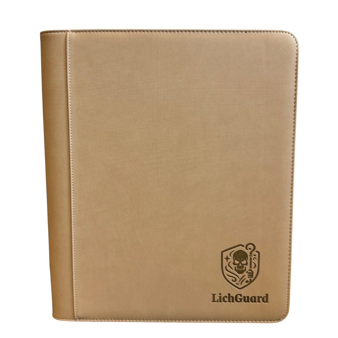 LichGuard 9-pocket toploader binder in beige | Lichcards Imagen principal del producto