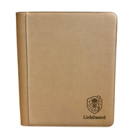LichGuard 9-pocket toploader binder in beige | Lichcards