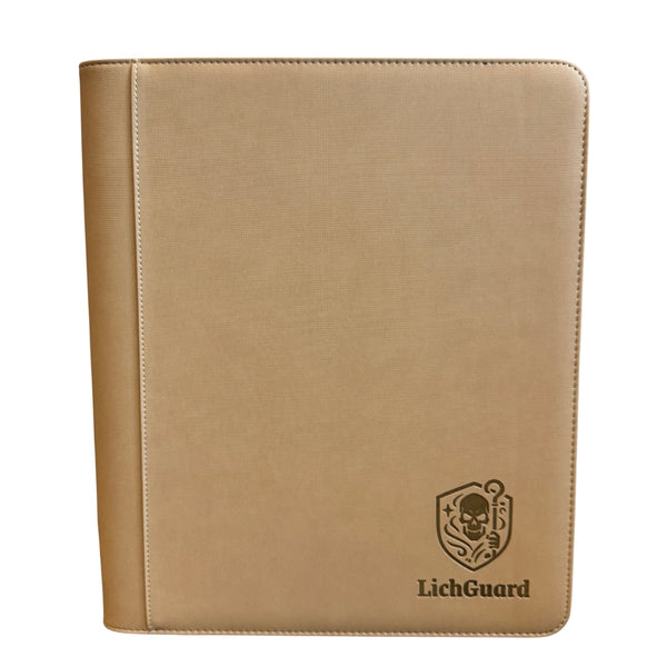 LichGuard 9-pocket toploader binder in beige | Lichcards