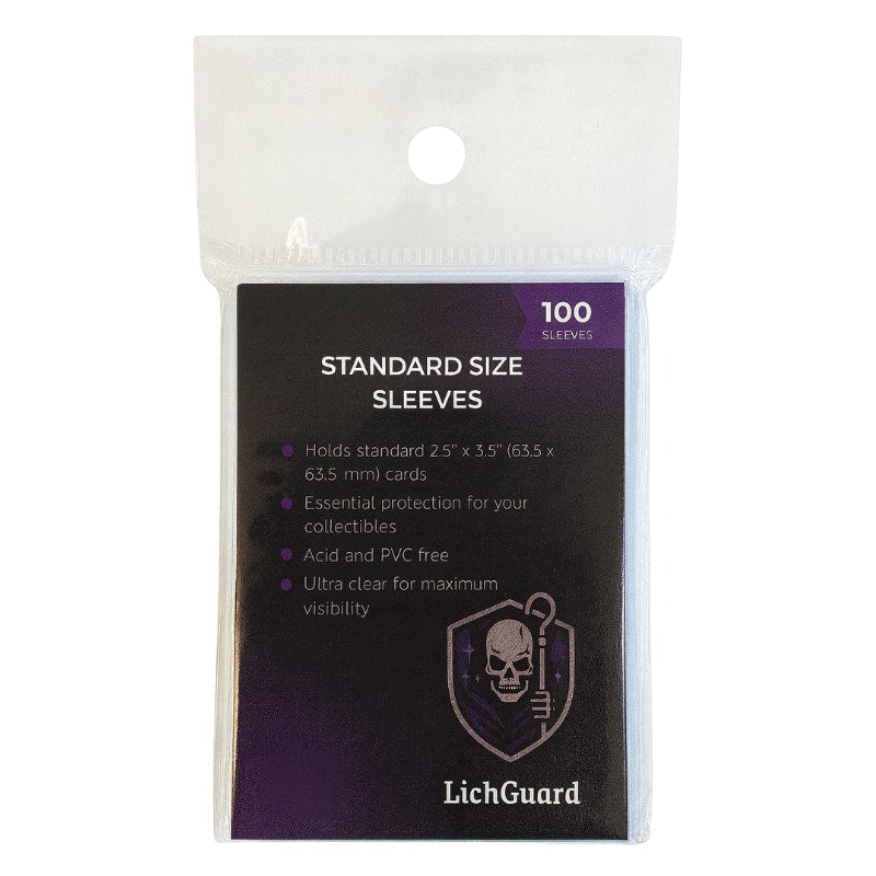 LichGuard transparante card sleeves voor standaard TCG-kaarten | Lichcards Hauptbild