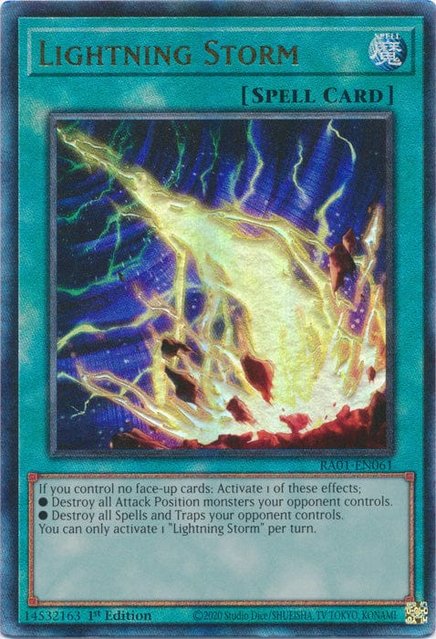 Lightning Storm (PUR) - RA01-EN061 - Prismatic Ultimate Rare - 1st Edition