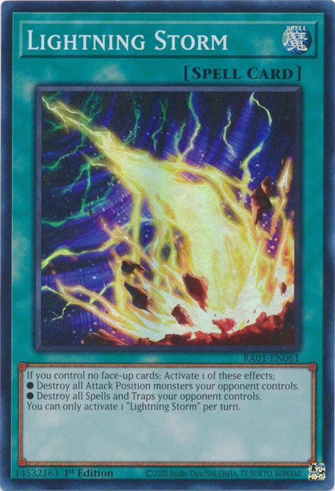 Lightning Storm - RA01-EN061 - Super Rare - 1st Edition