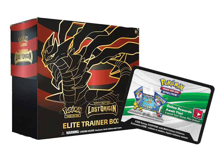 Live Pokemon Code Card: Lost Origin Elite Trainer Box Hoofdafbeelding