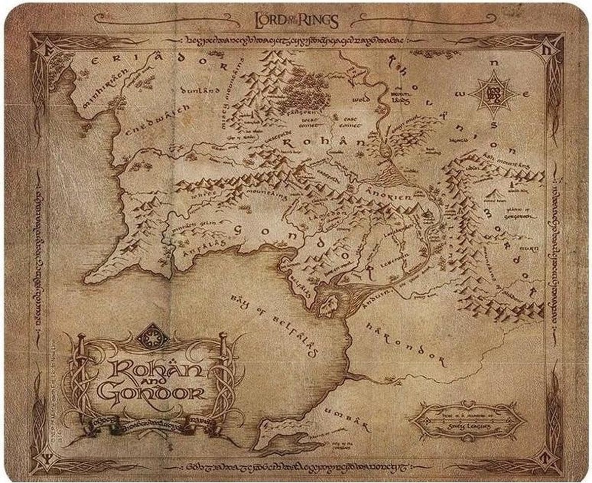 ABYstyle Lord of the Rings flexibele muismat met de kaart van Rohan en Gondor - 3665361054580 Hoofdafbeelding