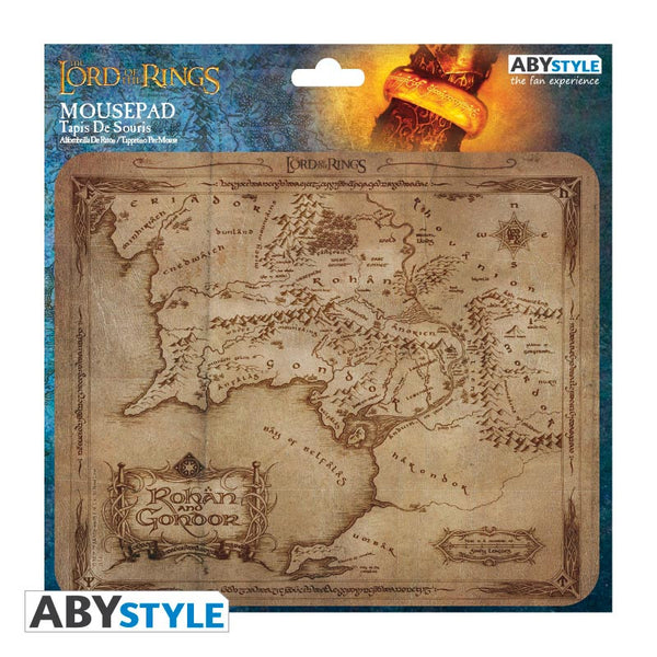 ABYstyle Lord of the Rings muismat met de kaart van Rohan en Gondor in de verpakking