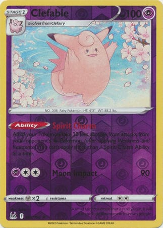 Lost Origin - 063/196 - Clefable - Reverse Holo