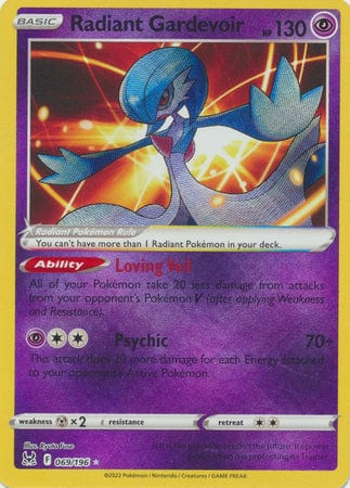 Lost Origin - 069/196 - Radiant Gardevoir - Radiant Holo