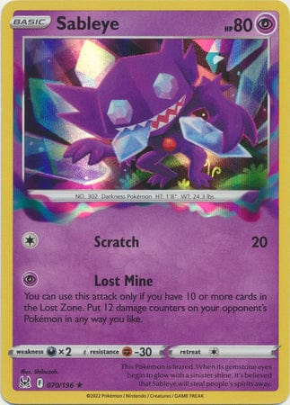 Lost Origin - 070/196 - Sableye - Holo