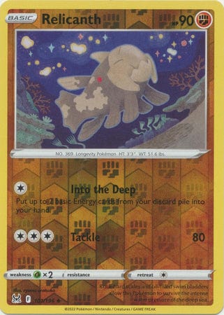 Lost Origin - 101/196 - Relicanth - Reverse Holo