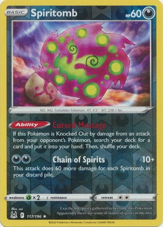 Lost Origin - 117/196 - Spiritomb - Reverse Holo