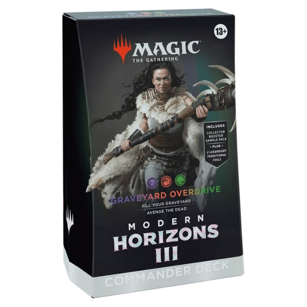 Magic Modern Horizons 3 Commander deck Graveyard Overdrive, 100 kaarten in zwart-rood-groen | Lichcards
