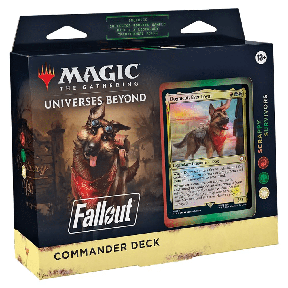 Magic: the Gathering Universes Beyond - Fallout Commander Deck: Scrappy Survivors 195166228532 Imagen principal del producto