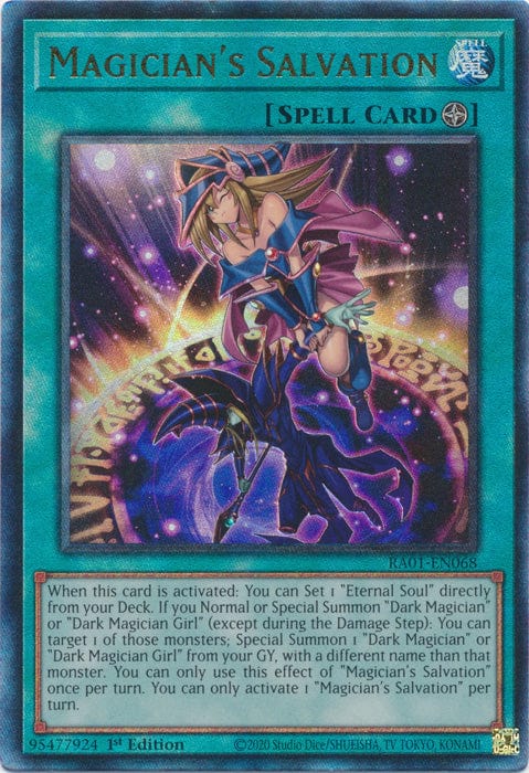 Magician's Salvation (PUR) - RA01-EN068 - Prismatic Ultimate Rare - 1st Edition